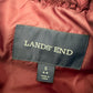 Lands' End quilted burgundy Down Puffer Vest women's SMALL 6-8 herringbone print