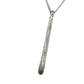 Bellaforma Jewelry silver tone metal Bar Pendant Necklace 18" long chain