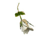 vintage long stem white flower BROOCH floral jewelry pin *missing pin* repair
