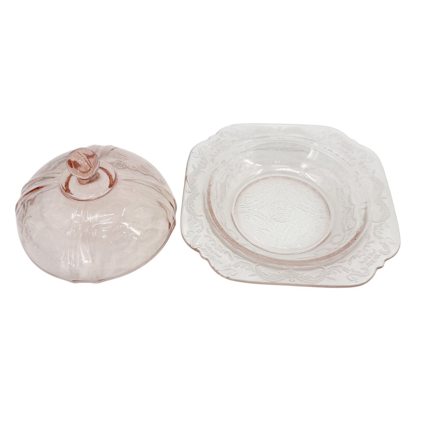 Recollection Pink Covered Butter Dish | Indiana Glass