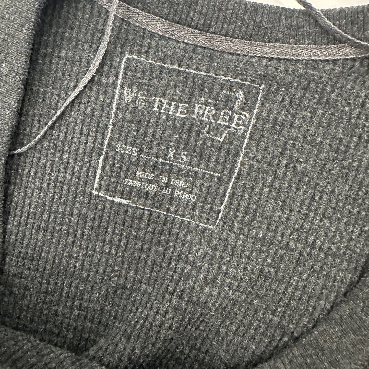 We The Free People dark gray Thermal shirt Top women's XS