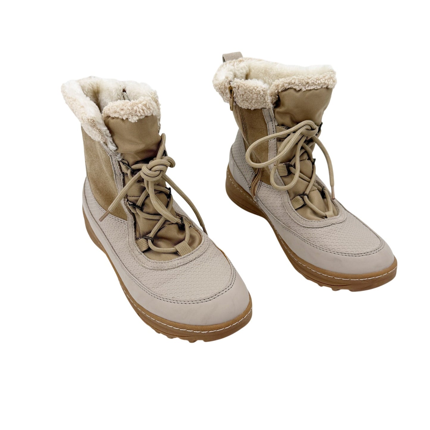 Baretraps khaki Alta Snow Boots women's 9.5 shoes 9 1/2 M cold weather booties