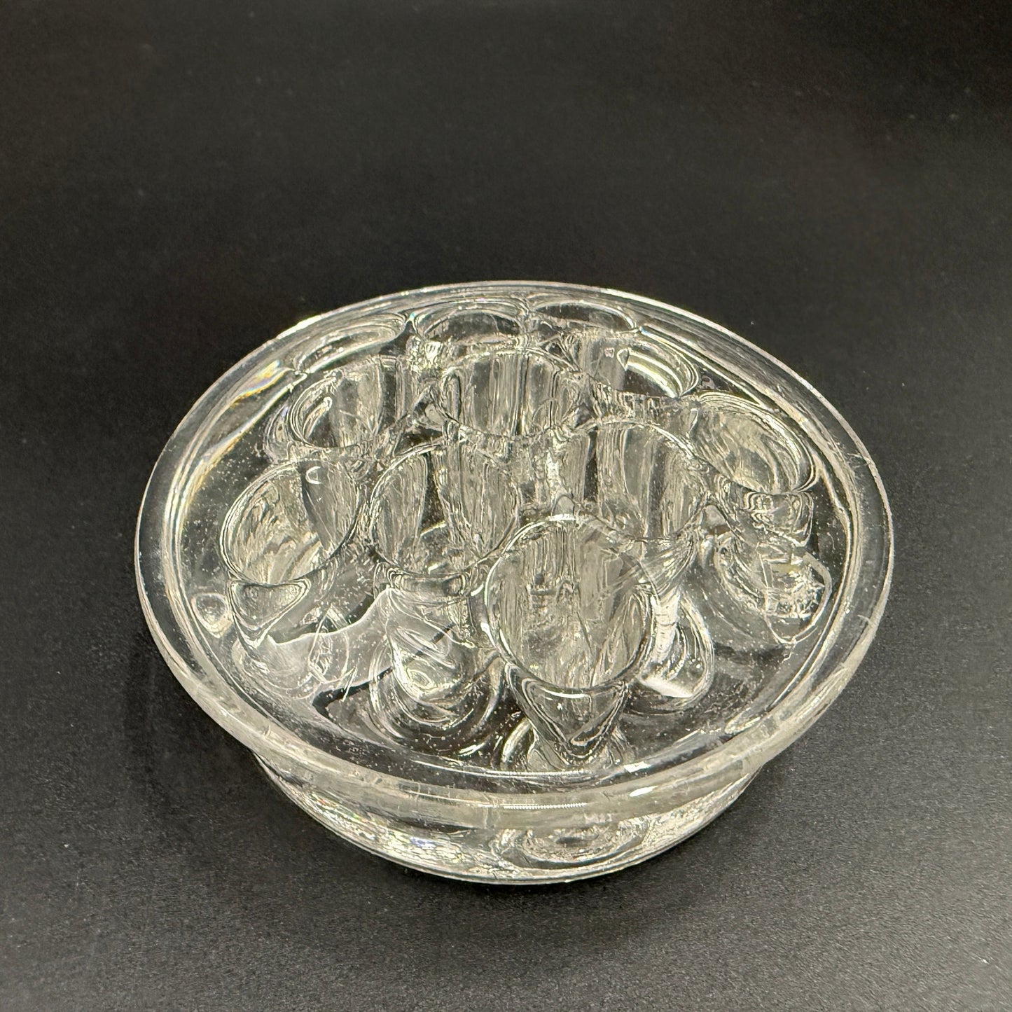 11 hole Flower Frog | vintage glassware