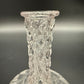 vintage 7" crystal cut glass Decanter & Stopper small size barware fern leaf
