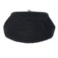 vintage black beaded Evening Chain Clutch Bag handbag purse made in Japan