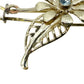 vintage silver flower light blue rhinestone Hair Fork Pin retro fashion jewelry