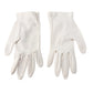 vintage white Fashion Dress Gloves women's SMALL wrist length bow scalloped cuff