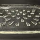 set of 5 vintage Hazel-Atlas Informal clear teardrop Snack Plates glassware