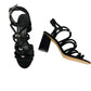 Rebecca Minkoff black Apolline Strappy heeled Sandals shoes size 7 M new $158