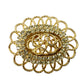 vintage gold & rhinestones oval BROOCH costume jewelry pin