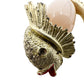 vintage gold & pink fish BROOCH fantail goldfish jewelry pin