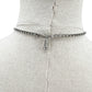 vintage clear rhinestones Choker Necklace costume jewelry