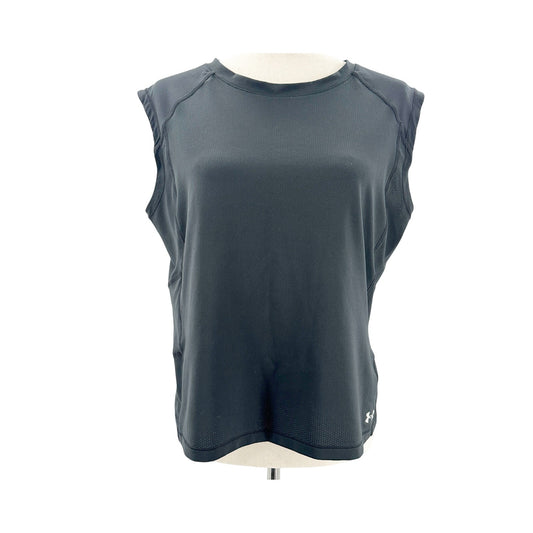 Under Armour black Muscle tank Top women's XL athletic athleisure workout wear