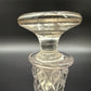 vintage 7" crystal cut glass Decanter & Stopper small size barware fern leaf
