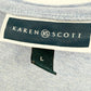 Karen Scott light blue heather Henley Pullover Top women's MEDIUM casual shirt