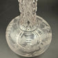 vintage 7" crystal cut glass Decanter & Stopper small size barware fern leaf