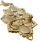 vintage Juliana D&E green purple gold BROOCH tassel dangle chain jewelry pin