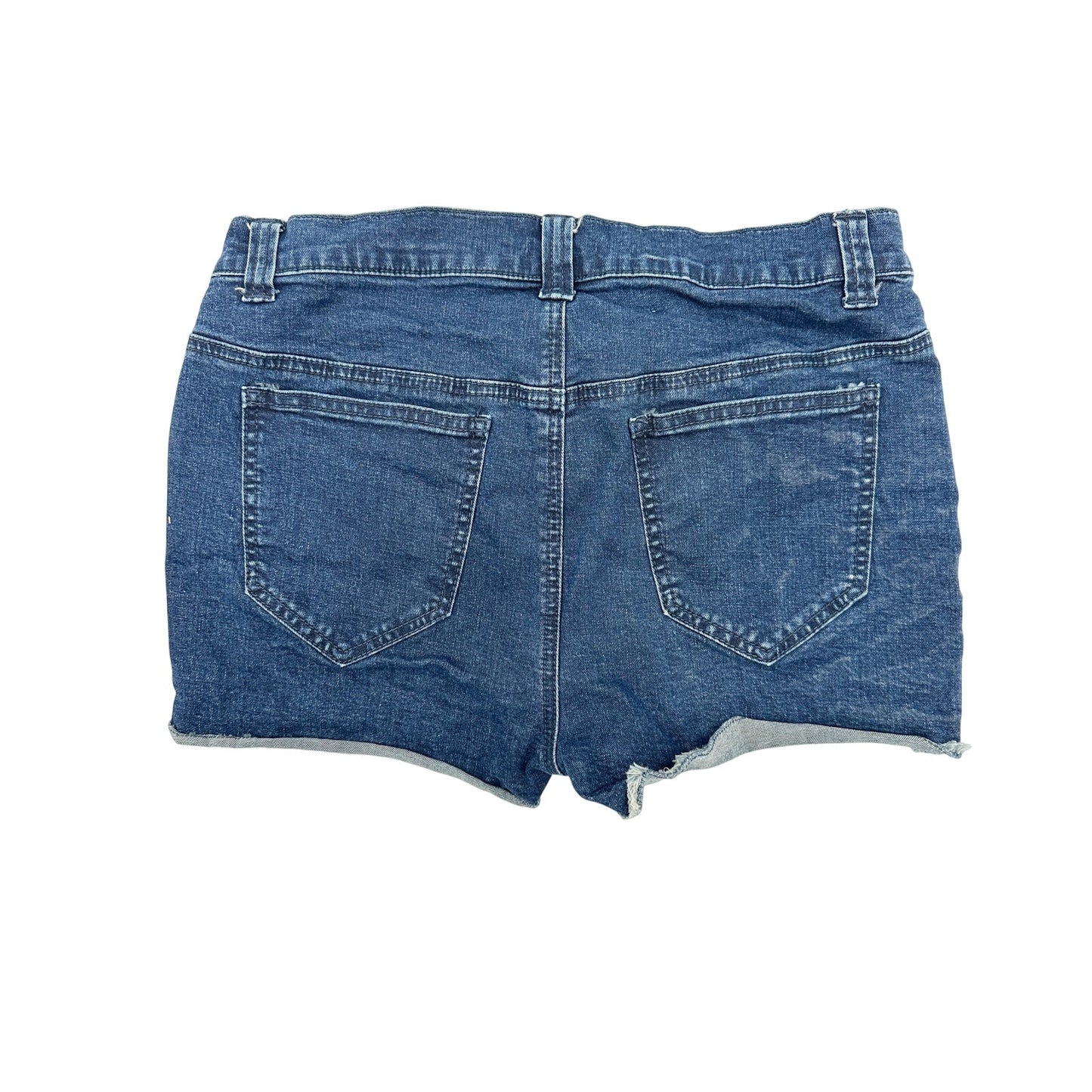 Venus dark blue denim cutoff Shorts 2" inseam women's size 10 rhinestone rivets