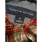 Tommy Hilfiger red white plaid Button Down Shirt women's MEDIUM flannel top