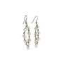 2.5" long dangling clear colorless beaded EARRINGS fashion jewelry