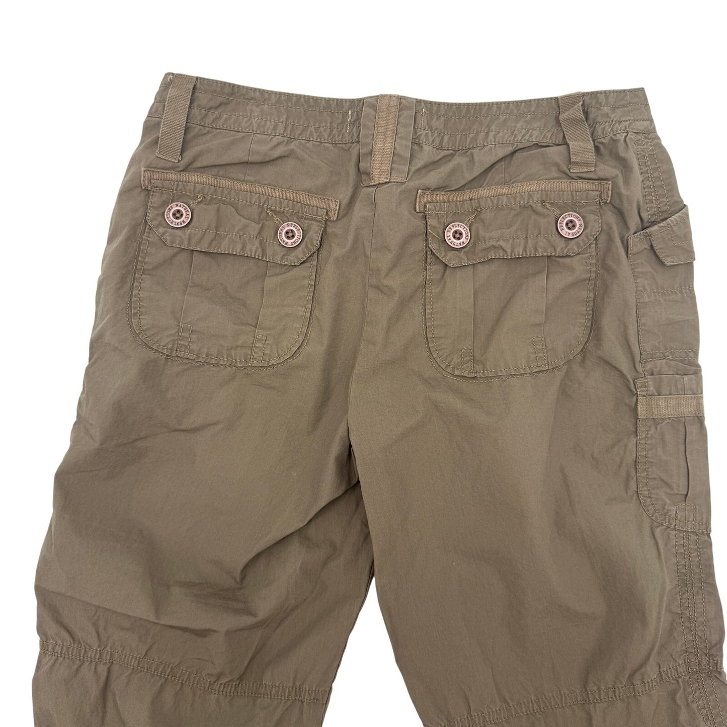Natural Reflections brown cargo Capri Pants women's 4 small casual hiking