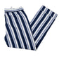 NEW blue & white striped Pajamas Set shirt long pants Nordstrom women's MEDIUM