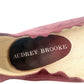 Audrey Brooke burgundy Winny Ballet Flats size 7M shoes suede leather scalloped