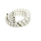 beaded white stretch BRACELET vintage costume jewelry