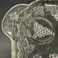 set of 4 vintage Anchor Hocking Vintage Clear Snack Plates grape clusters leaves