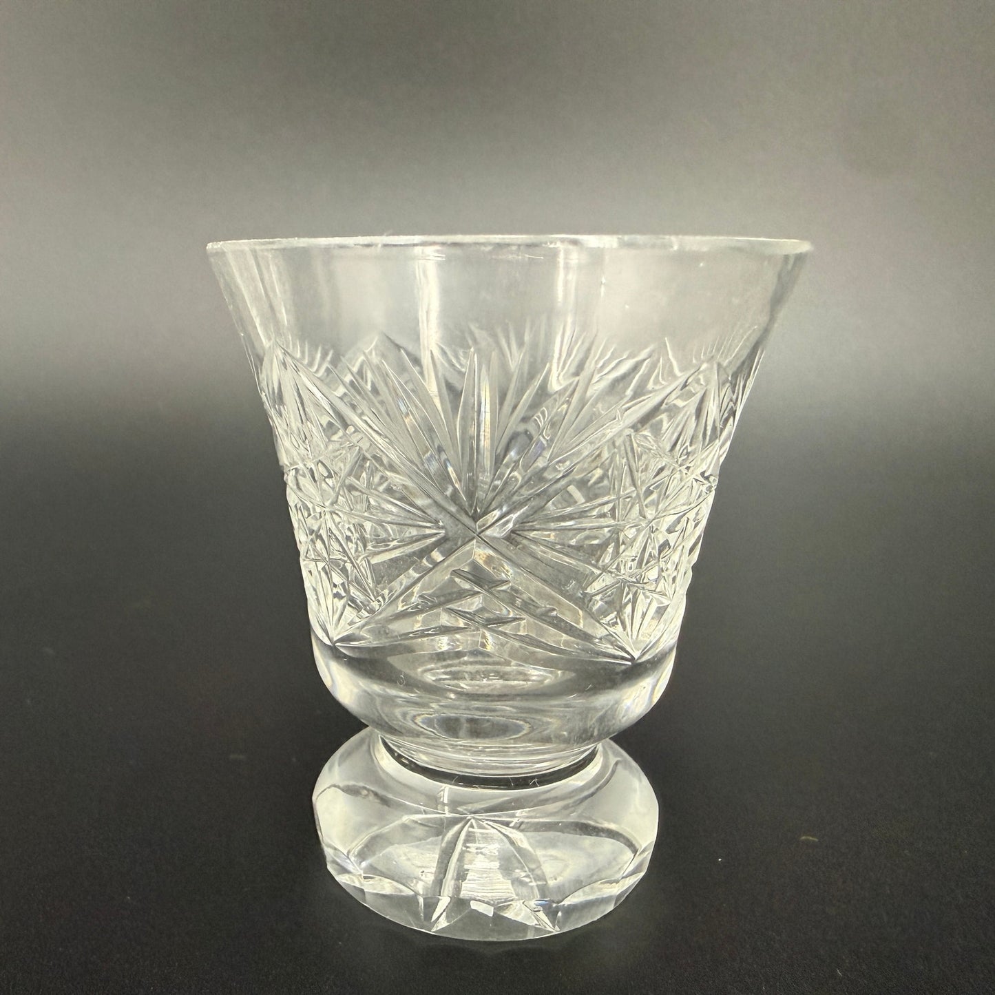 set of 4 crystal Shot Glasses | vintage barware