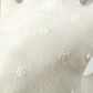 vintage white Fashion Dress wrist Gloves women's SMALL embroidered polka dots