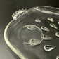set of 5 vintage Hazel-Atlas Informal clear teardrop Snack Plates glassware