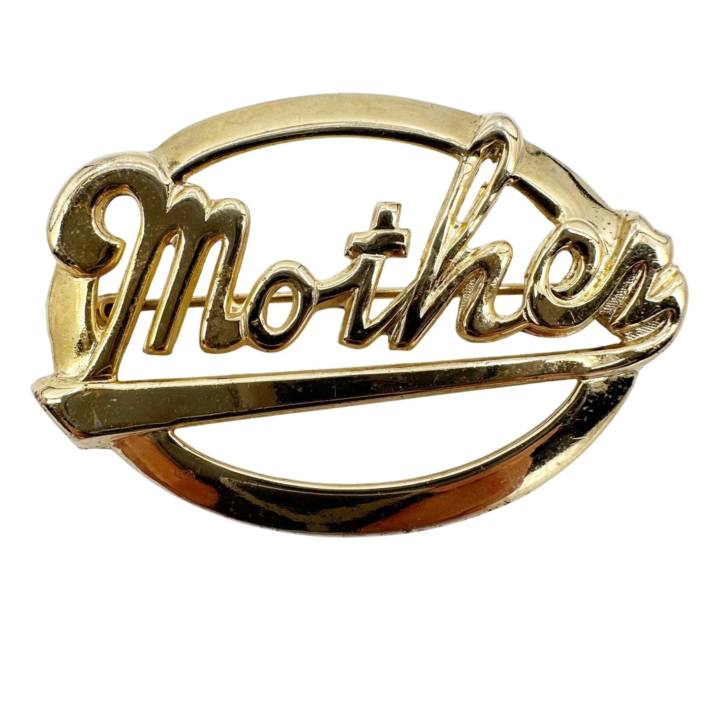 vintage MOTHER gold tone metal Mother's Day BROOCH jewelry pin