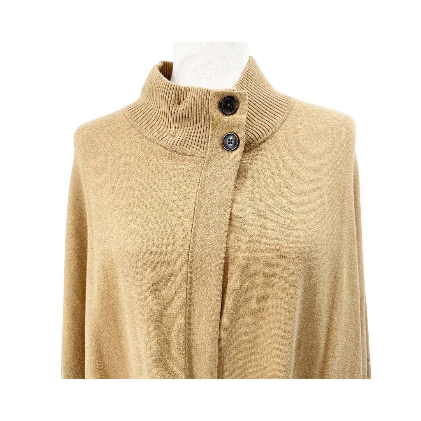 Banana Republic Factory camel Mock Neck Poncho sweater M / L medium large