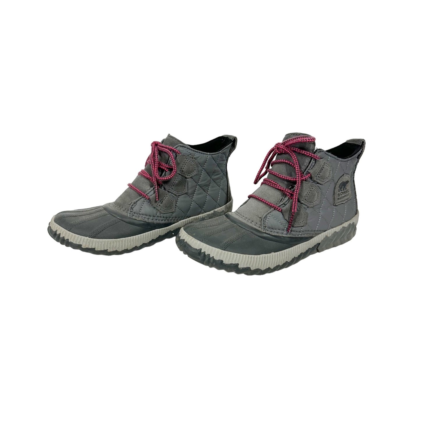SOREL quilted gray Out N About waterproof low BOOTS size 7