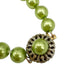 vintage strand of metallic lime green beads Beaded Necklace costume jewelry