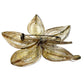 vintage silver wirework metal flower BROOCH costume jewelry pin wire wrap pearl