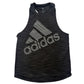Adidas black with white logo Tank Top women's MEDIUM athletic workout wear