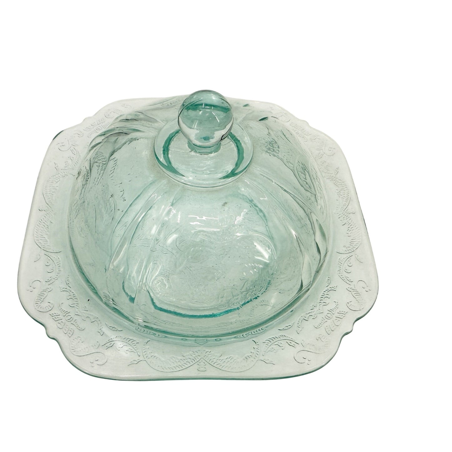 Recollection Green Covered Butter Dish | Indiana Glass
