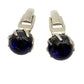 vintage silver & cobalt blue sphere stone Cuff Links cufflinks jewelry