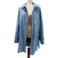 Liz Claiborne long blue Jacket women's XL removable hood fall spring outerwear