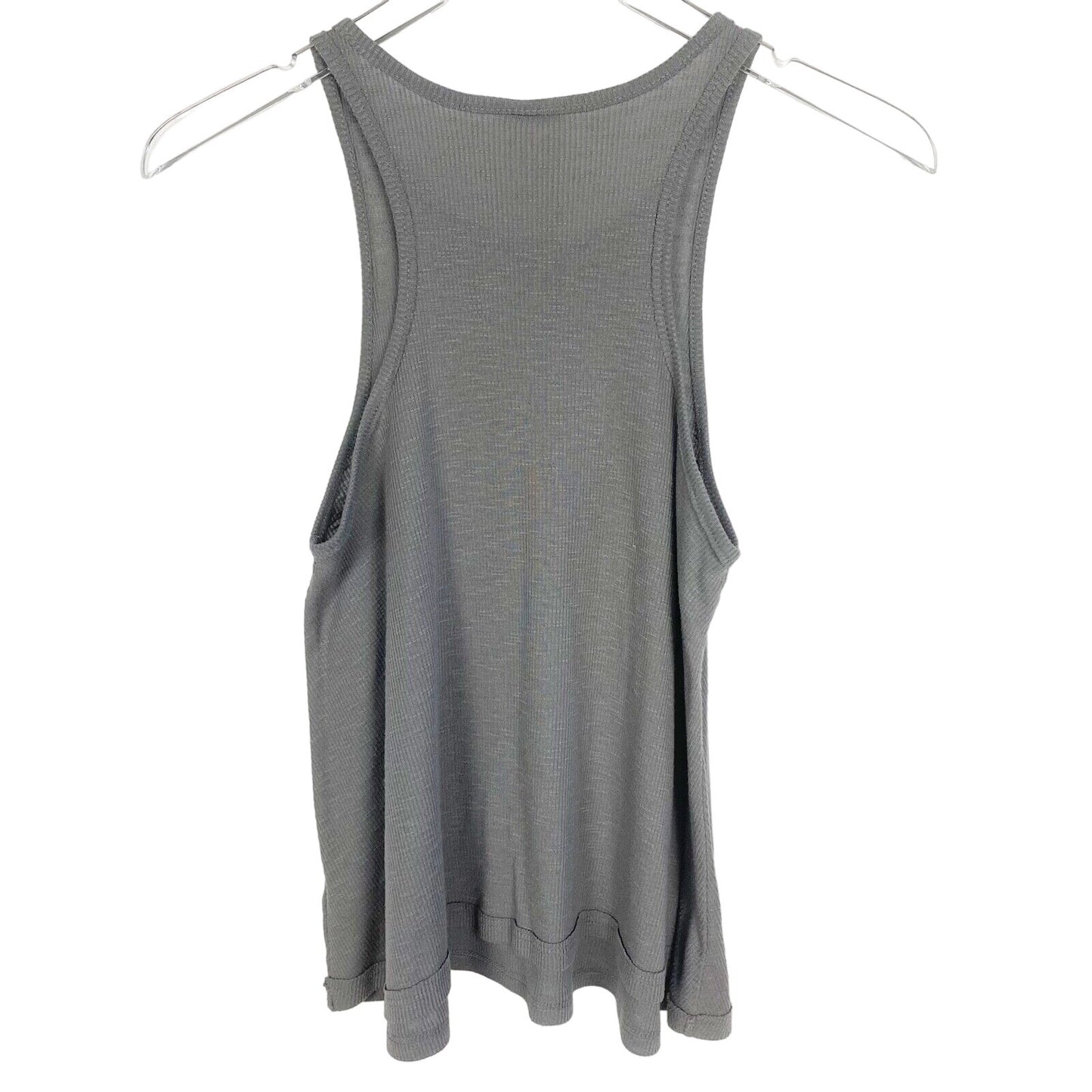 Free People gray ribbed TANK loose-fitting TOP shirt women's S small racerback