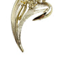 vintage silver & faux pearls Floral Bouquet BROOCH jewelry pin tiny flowers leaf
