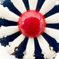 vintage red white blue Enamel Flower Pendant??? pinwheel patriotic jewelry