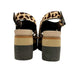 Naked Feet leopard print Geo Sandals women's 6.5 platform shoes calf hair heels