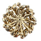 vintage gold & brown rhinestones sparkly BROOCH round jewelry pin *missing pin*
