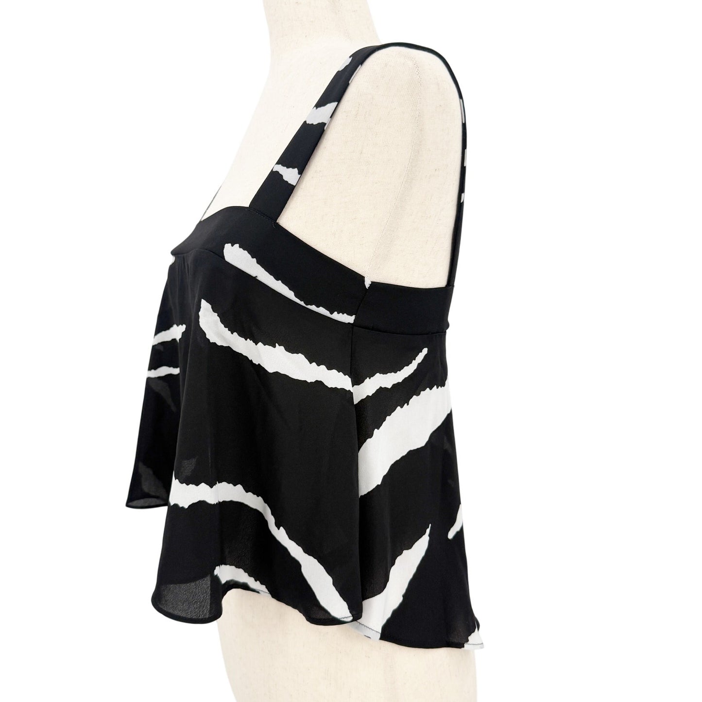 Buddy Love black & white Flowy Cropped Tank Top women's XS summer festival NEW