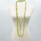vintage long strand of green & blue beads Beaded Necklace costume jewelry