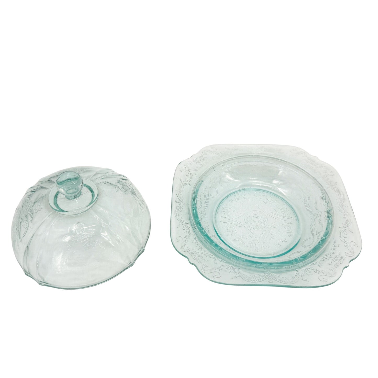 Recollection Green Covered Butter Dish | Indiana Glass