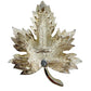 vintage Sarah Coventry gold silver Maple Leaf brooch jewelry *missing pin repair